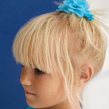 Girls Blue Flower Hairclips ( 2-Pack )