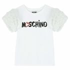 تيشيرت بالشعار باللون الابيض للبنات, 1, hi-res