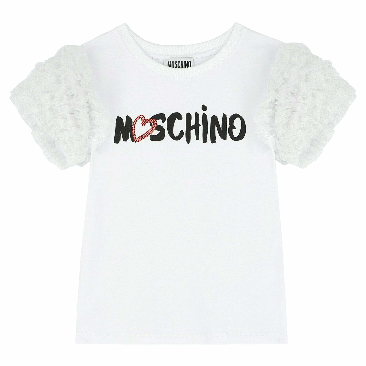 تيشيرت بالشعار باللون الابيض للبنات, 1, hi-res