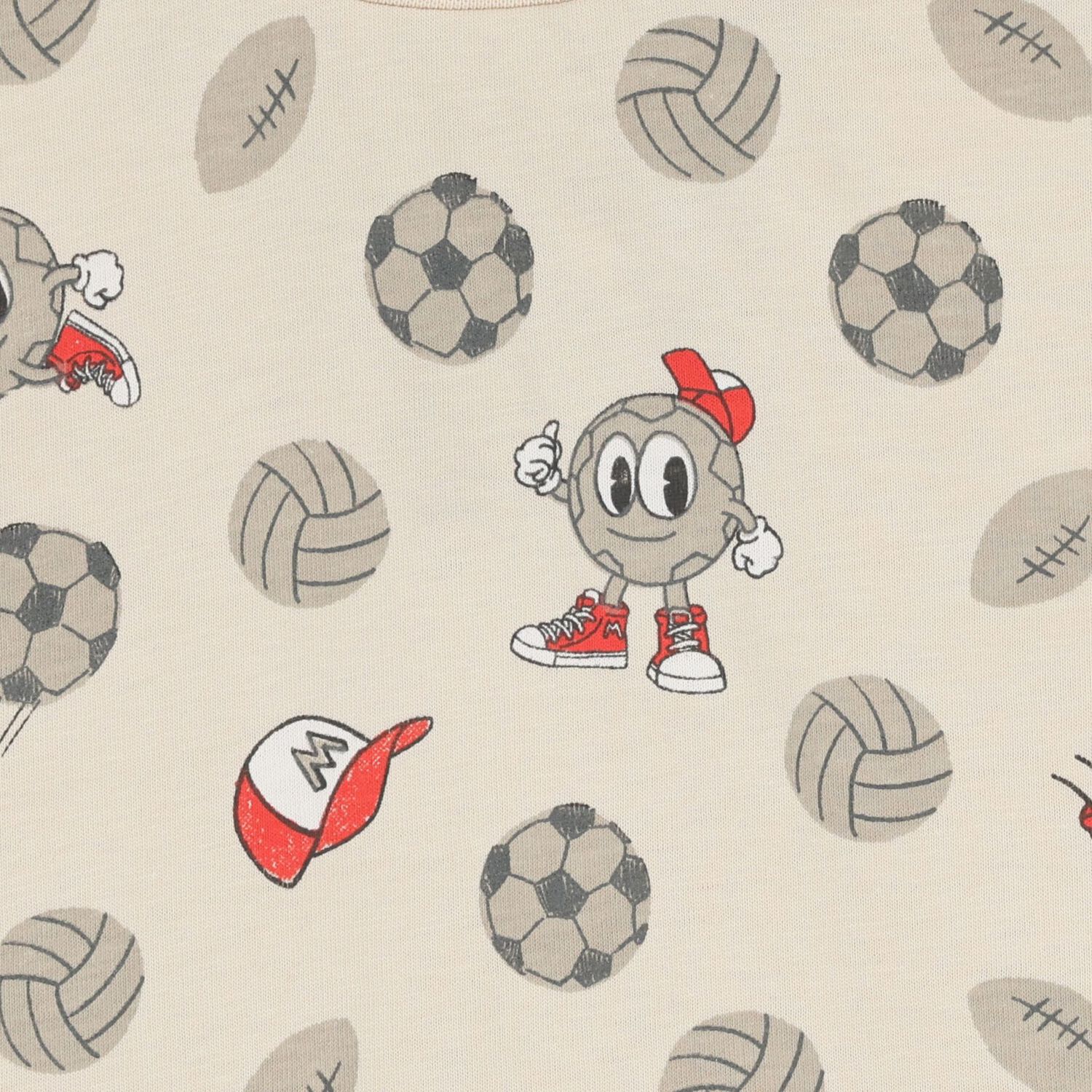 طقم شورت أولاد باللون الأبيض والأحمر والبيج, 1, hi-res