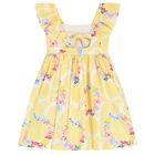 فستان بنات بطبعة الزهور باللون الأصفر, 1, hi-res