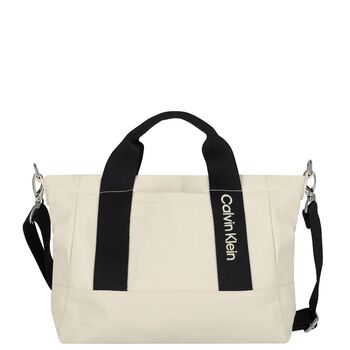 Girls Beige & Black Logo Bag