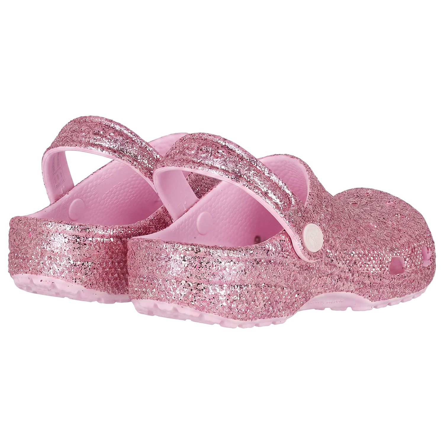 Girls Pink Glitter Classic Clogs Sandals , 1, hi-res