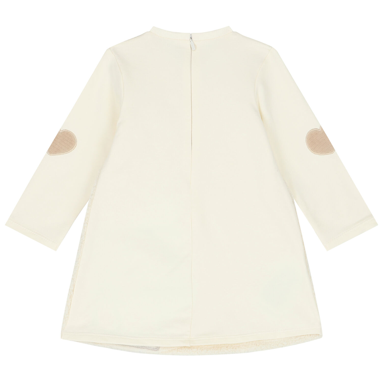 Baby Girls Ivory Teddy Bear Dress Set, 1, hi-res