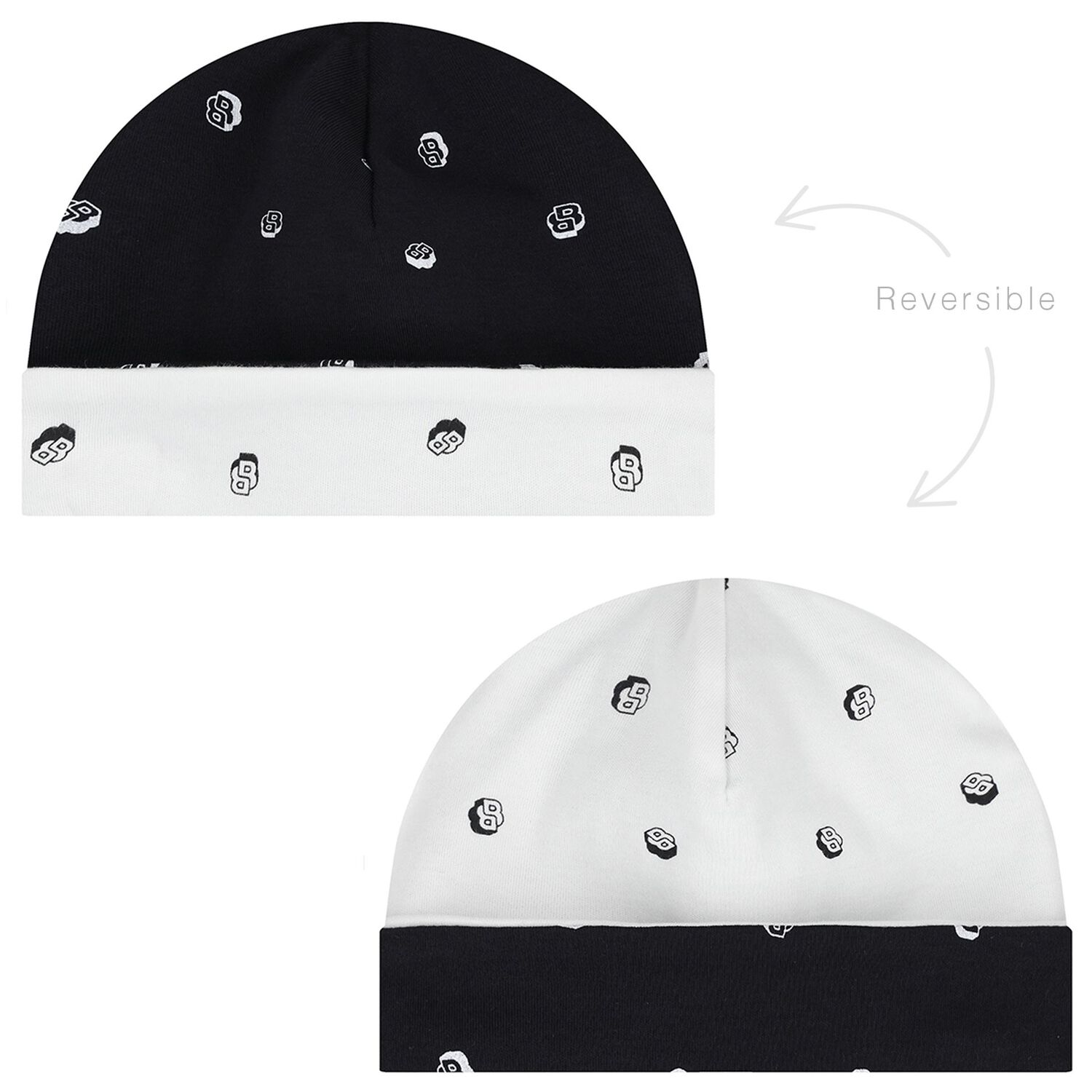 Baby Boys White & Black Logo Babygrow Gift Set, 1, hi-res