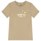 Boys Beige Logo T-Shirt, 3, hi-res