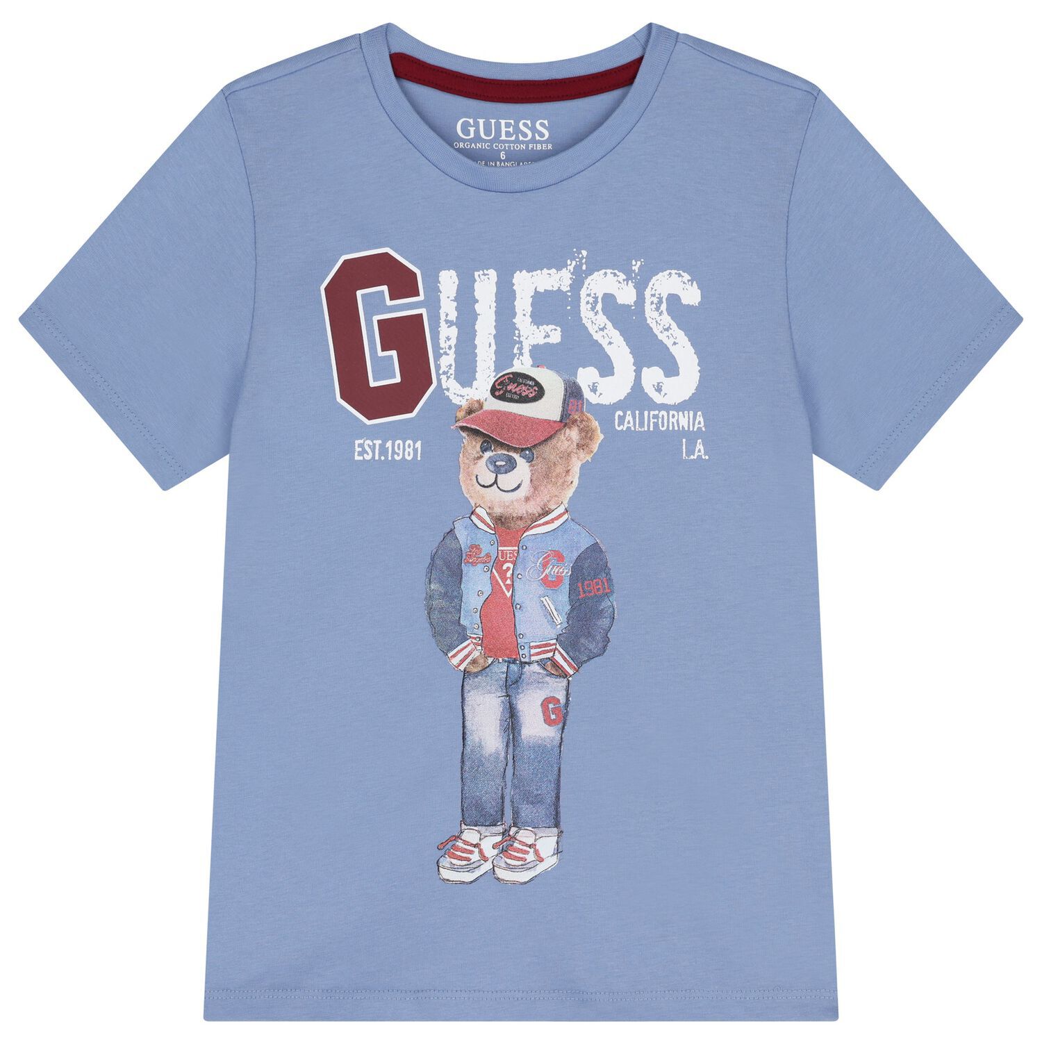 Boys Blue Teddy Bear Logo T-Shirt, 1, hi-res