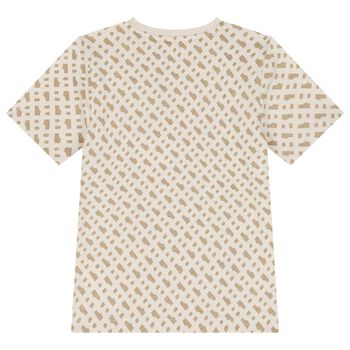 Boys Beige Logo T-Shirt