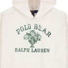 Girls Ivory Logo Polo Bear Hooded Top, 1, hi-res
