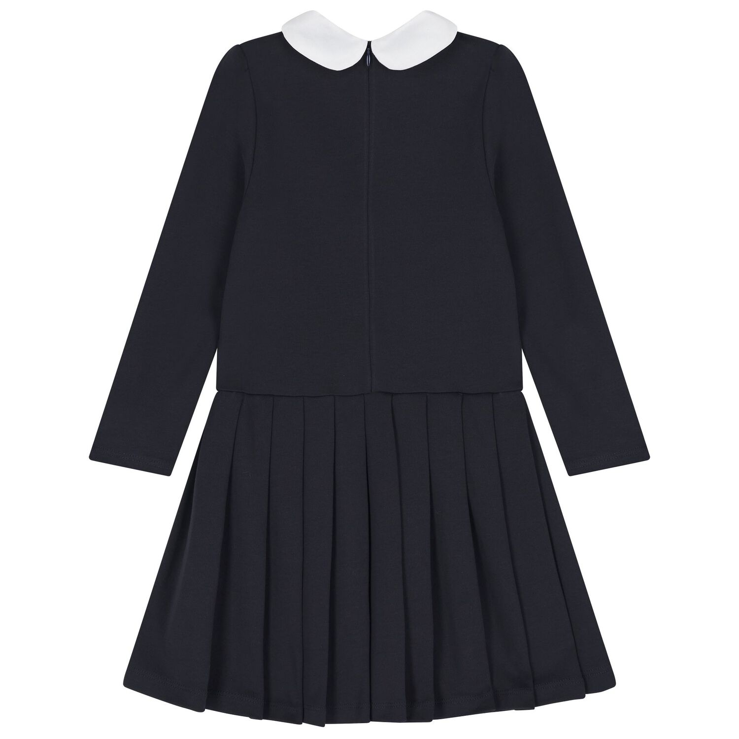 Girls Navy Blue Tartan Dress, 1, hi-res