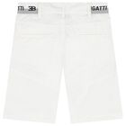 Boys White Logo Shorts, 1, hi-res