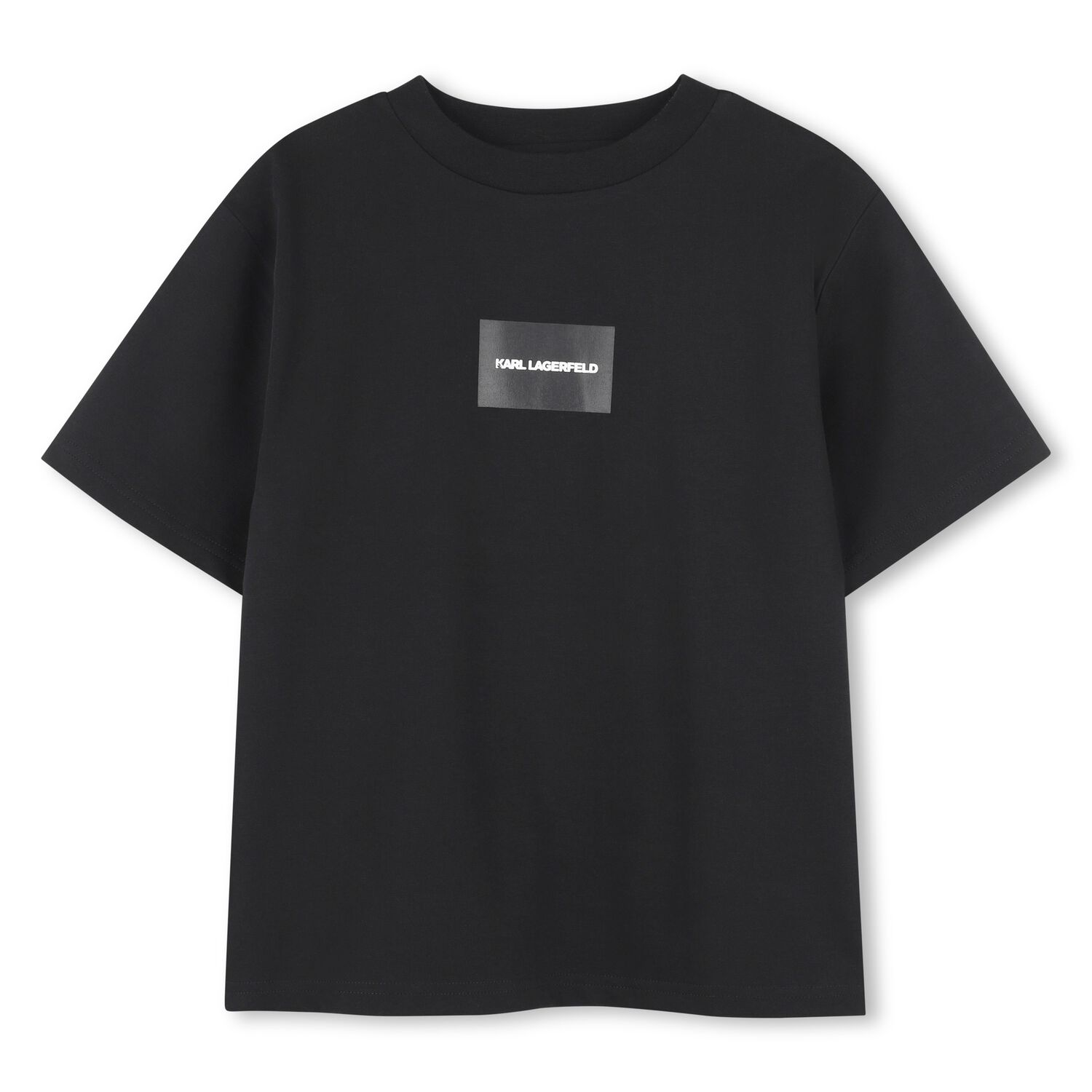 Boys Black Logo T-Shirt, 1, hi-res