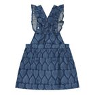 طقم دنغرى بنات باللون الأزرق و الأبيض, 1, hi-res