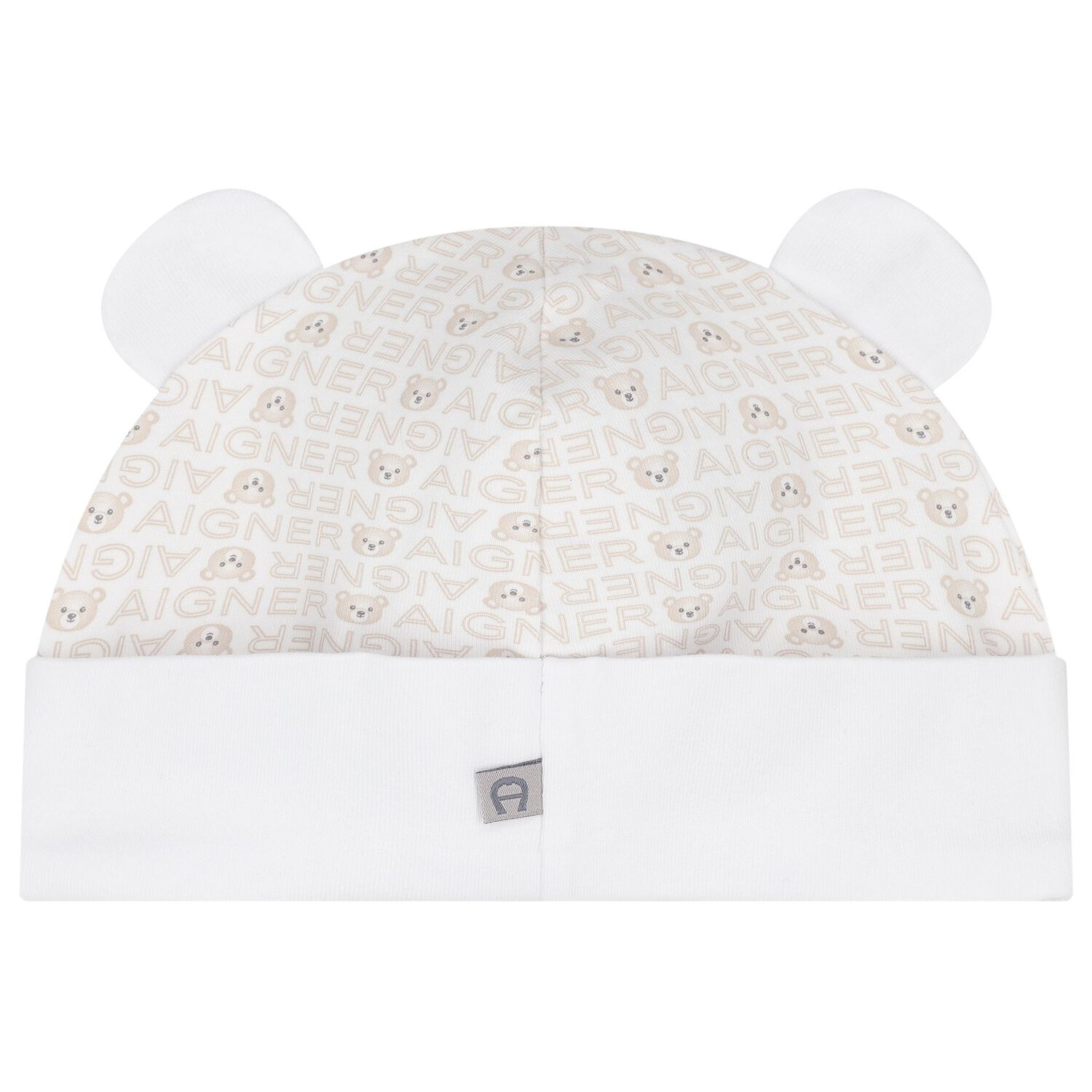 White & Beige Teddy Bear Baby Hat, 1, hi-res image number null