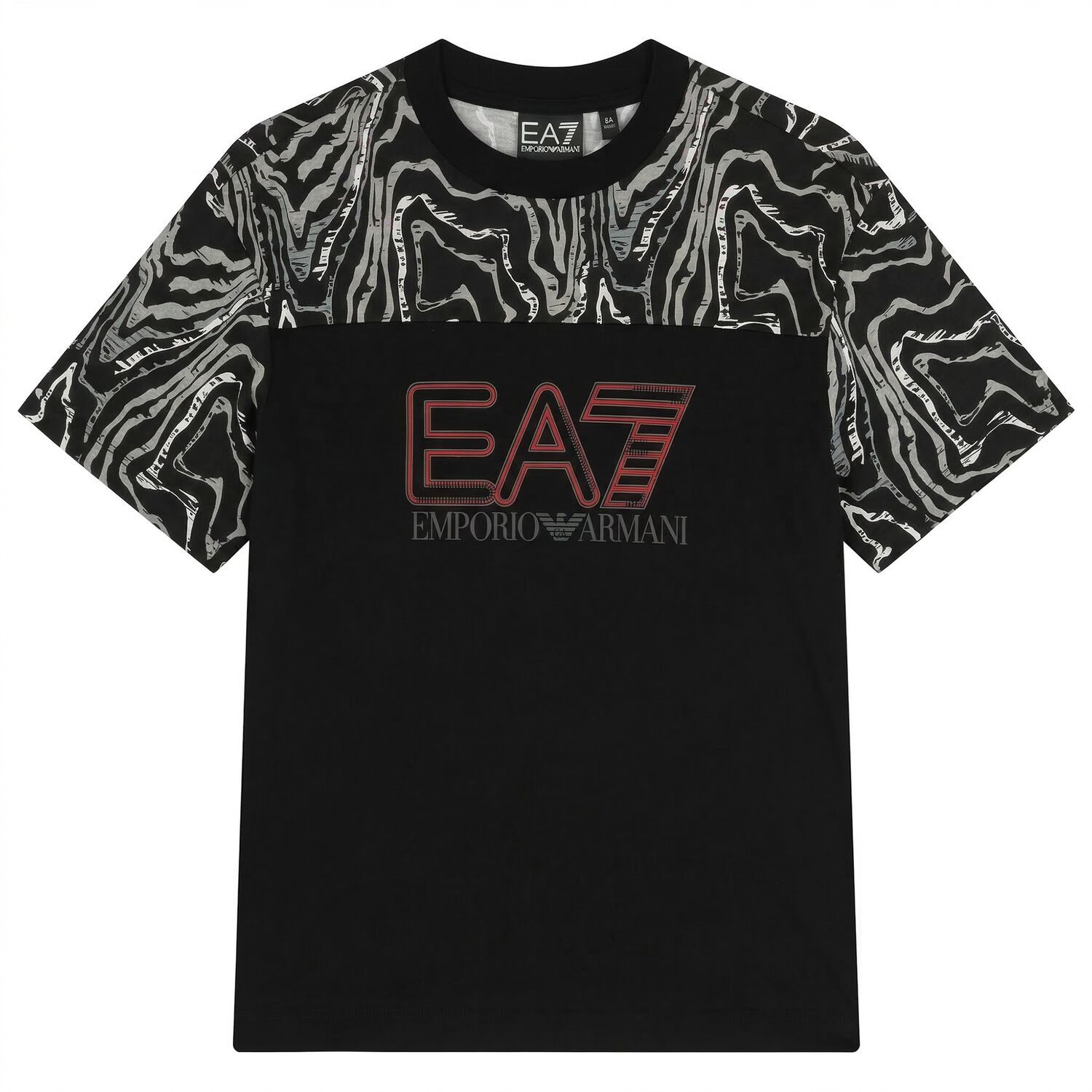 تيشيرت اولاد بالشعار باللون الاسود , 2, hi-res