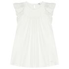 Girls Ivory Logo Dress, 1, hi-res