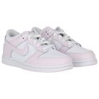 Girls White & Pink Dunk Low Trainers, 5, hi-res