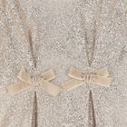 Younger Girls Gold Embellished Bows Dress, 1, hi-res