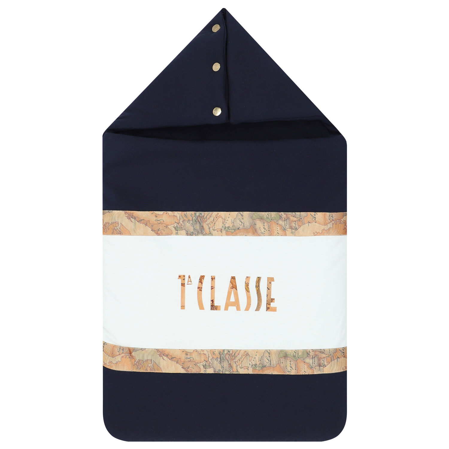 مدس بالشعار بطبعة خريطة باللون الأبيض والكحلي , 1, hi-res