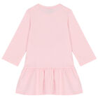 Baby Girls Pink Logo Dress, 1, hi-res