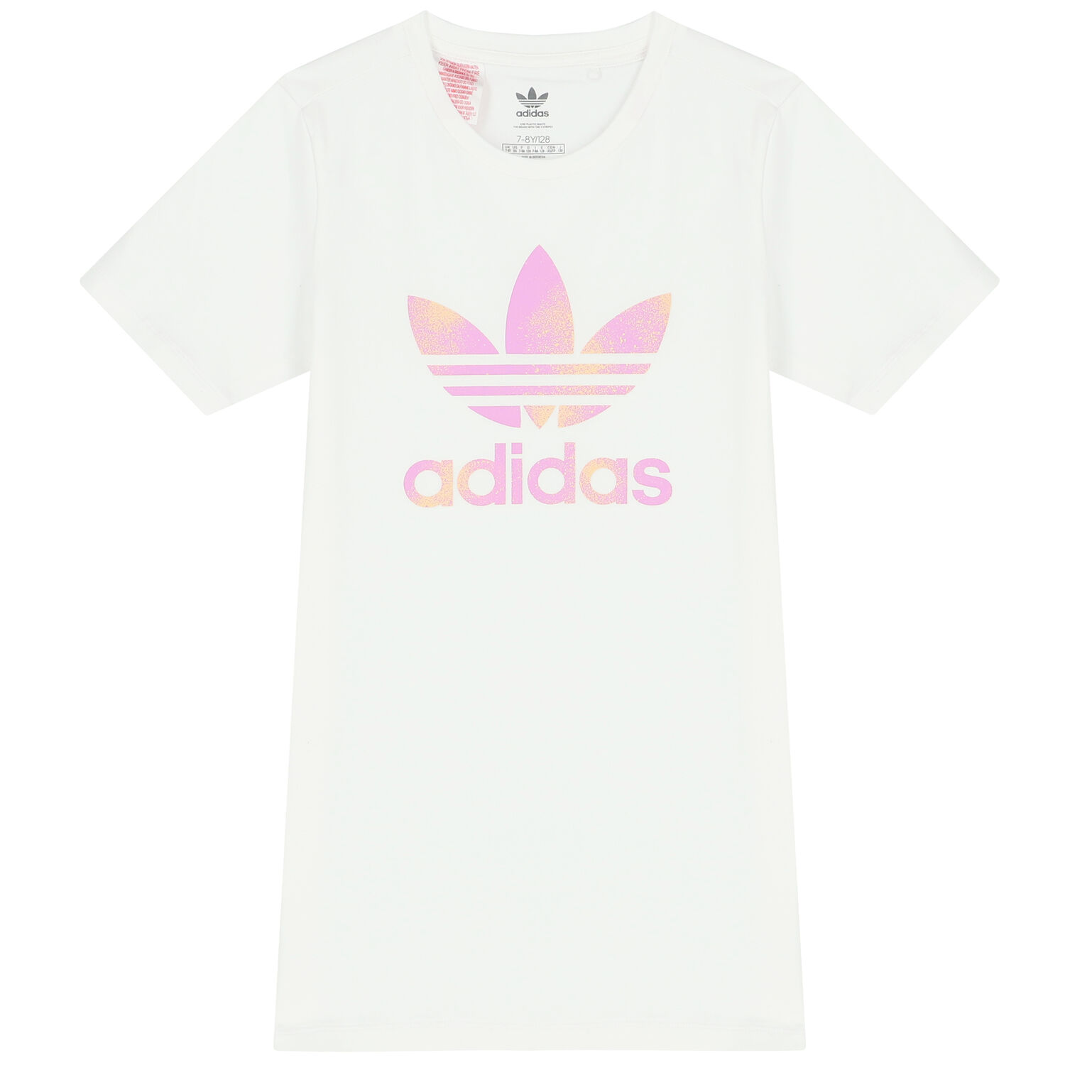 فستان بالشعار باللون الابيض, 1, hi-res image number null