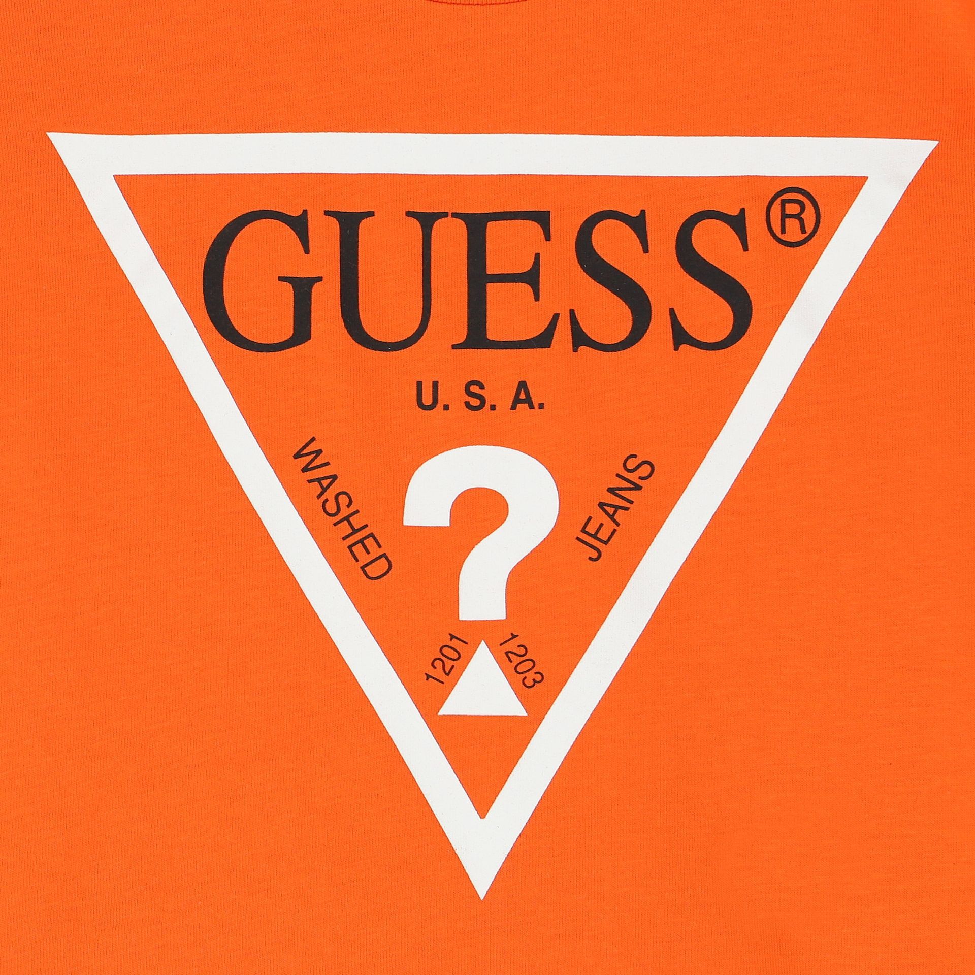 Orange guess on sale shirt
