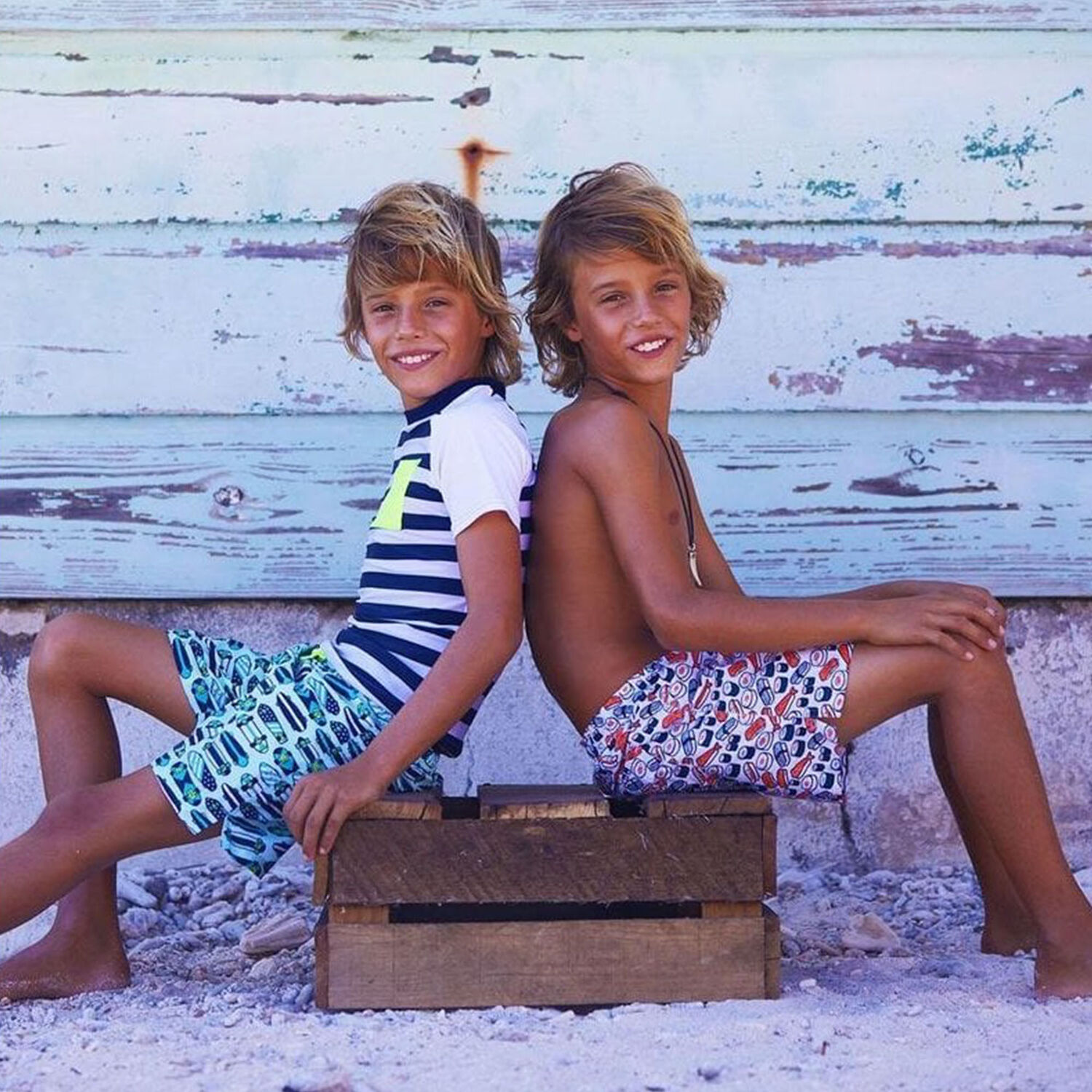 شورت سباحة باللون الاخضر للاولاد, 1, hi-res image number null