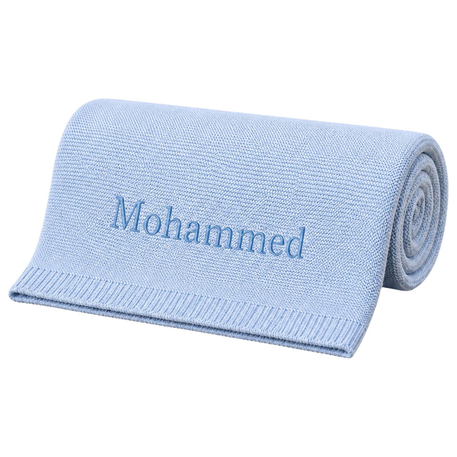 Boys Blue Personalised Teddy Baby Gift Set, 2, hi-res