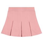 Girls Pink Logo Skort Set, 1, hi-res