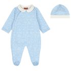 Baby Boys Blue Logo Babygrow Gift set, 1, hi-res