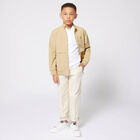 Younger Boys Ivory Trousers, 1, hi-res