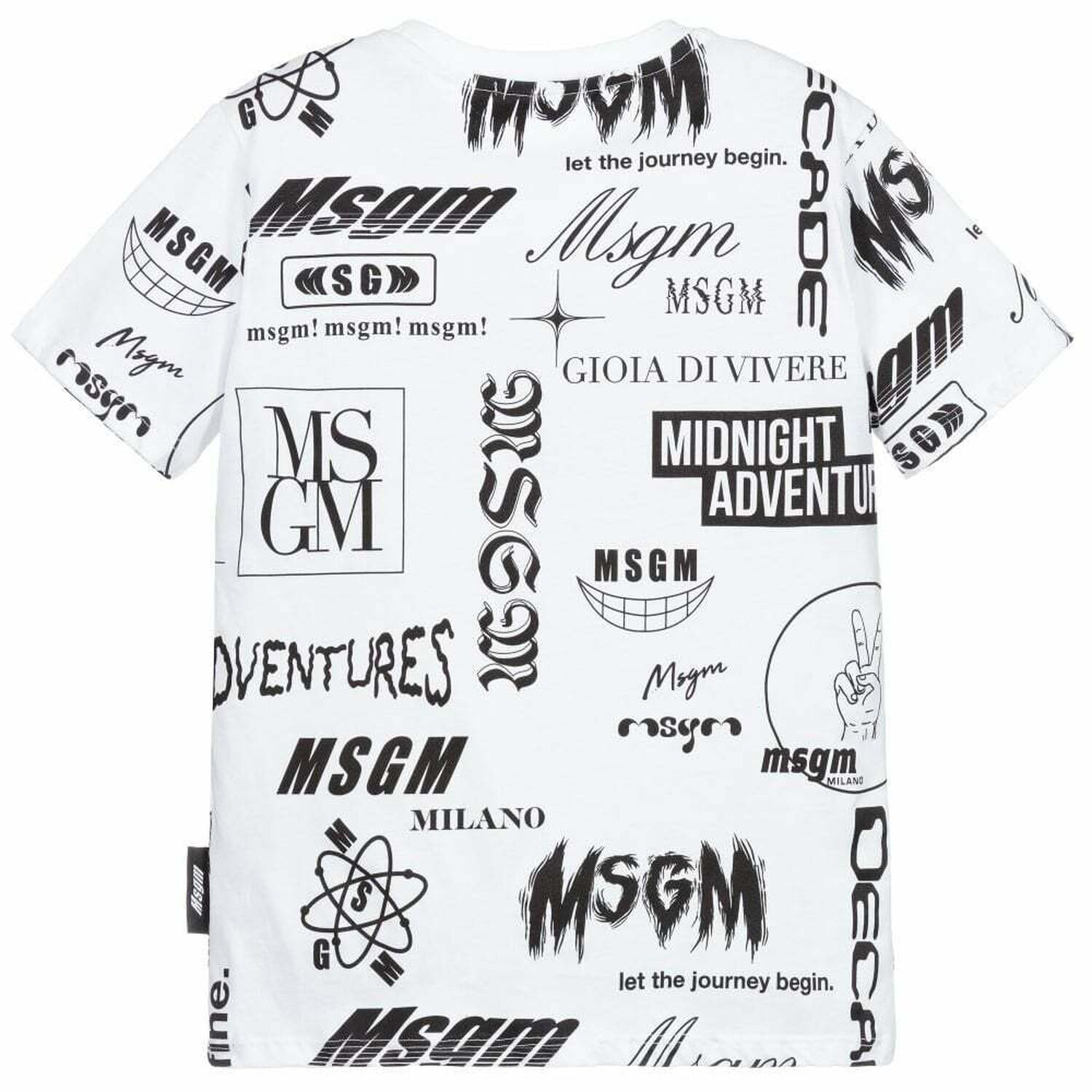 تيشيرت بالشعار باللون الابيض للاولاد, 1, hi-res