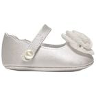 Baby Girls Gold Flower Pre Walker Shoes, 4, hi-res