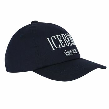 Younger Boys Navy Blue Logo Cap