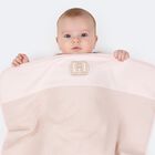 Baby Girls Pink & Gold Logo Blanket, 3, hi-res