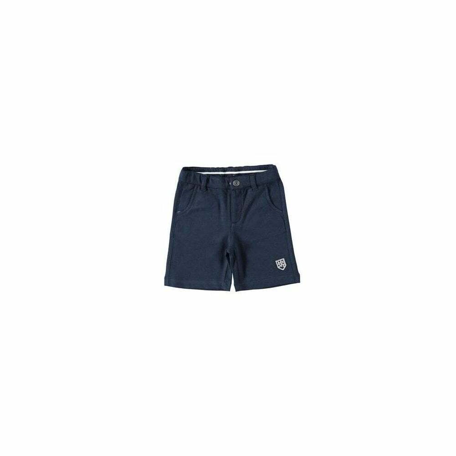 Boys Navy Cotton Shorts, 1, hi-res
