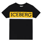 تيشيرت بالشعار باللون الأسود للأولاد, 2, hi-res