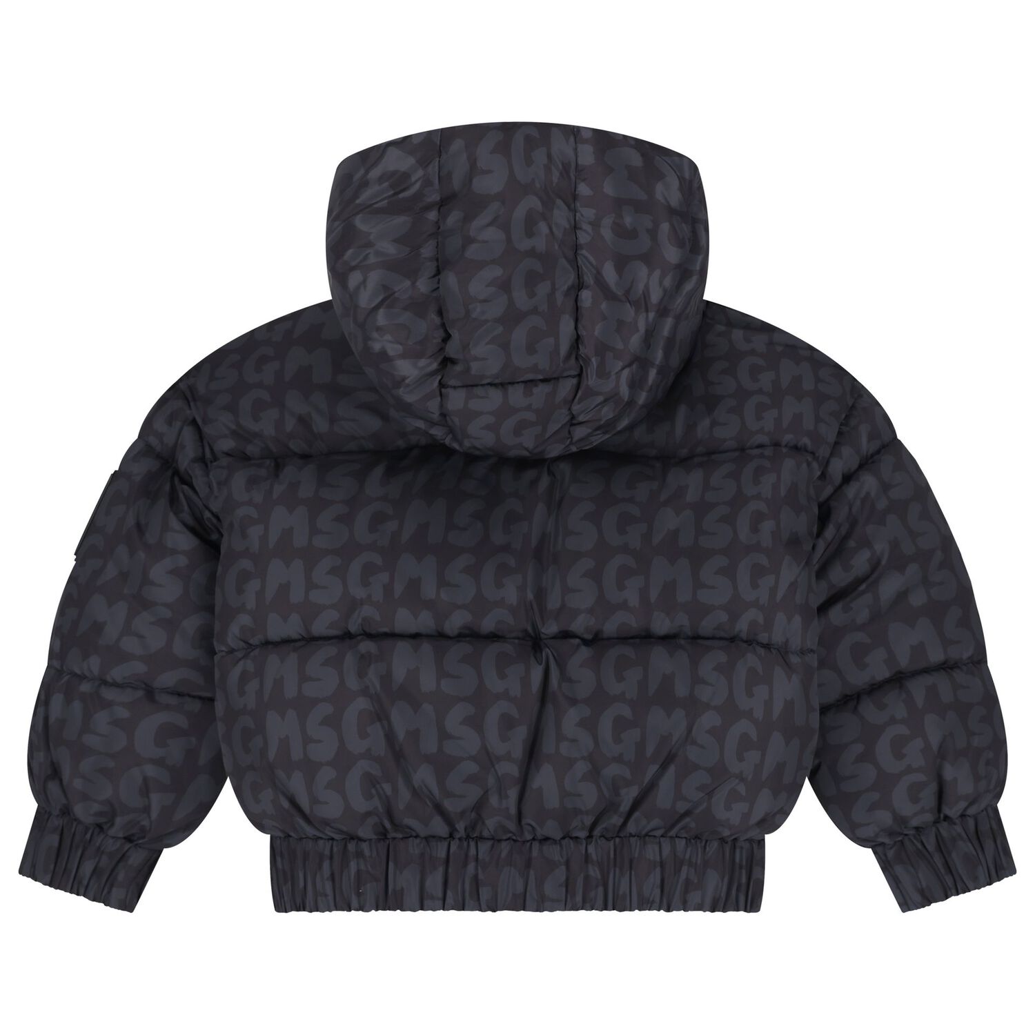 Black & Grey Logo Puffer Jacket, 1, hi-res image number null