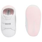 Baby Girls White Logo Trainers, 1, hi-res