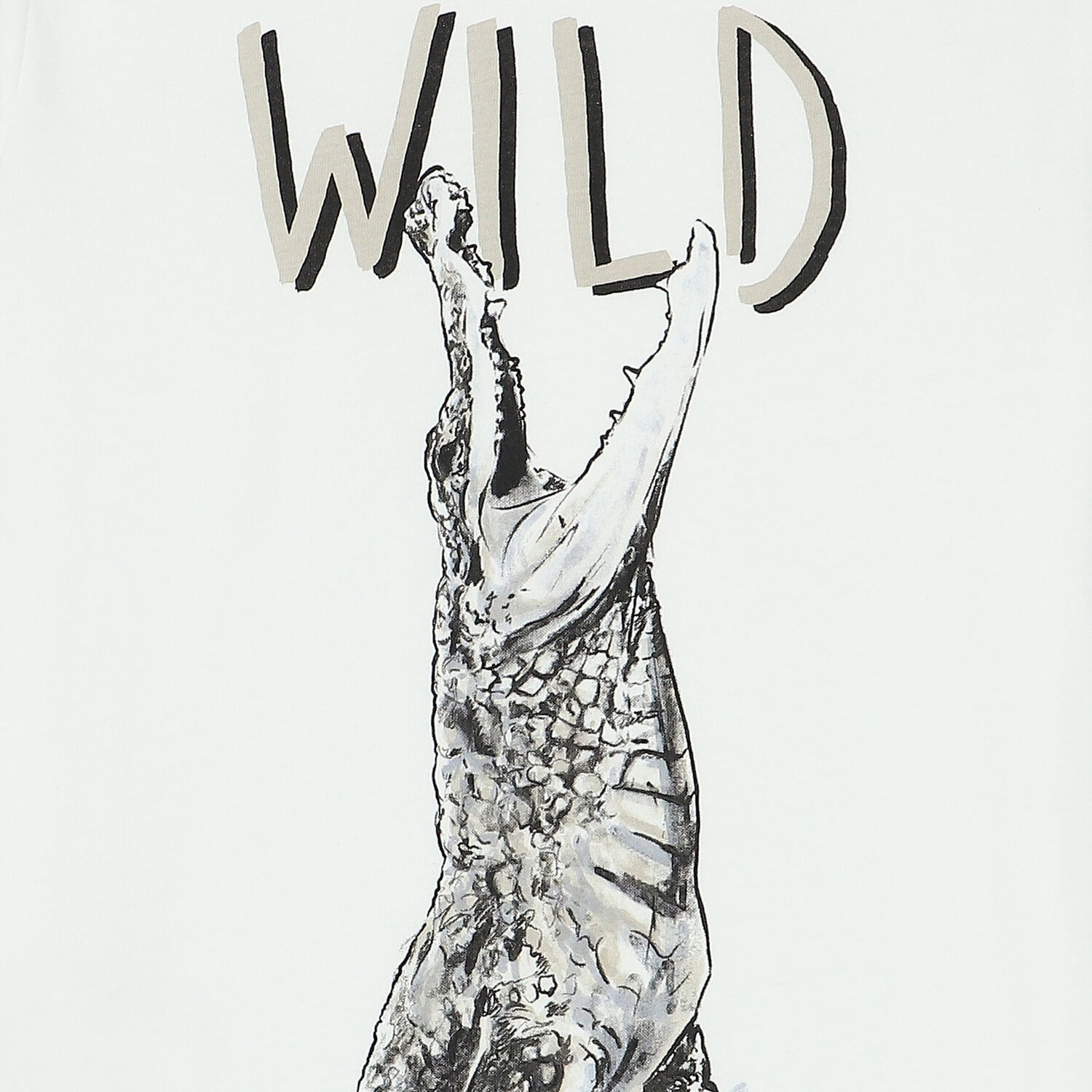 طقم شورت بطبعة تمساح باللون العاجى والاحمر للاولاد, 3, hi-res