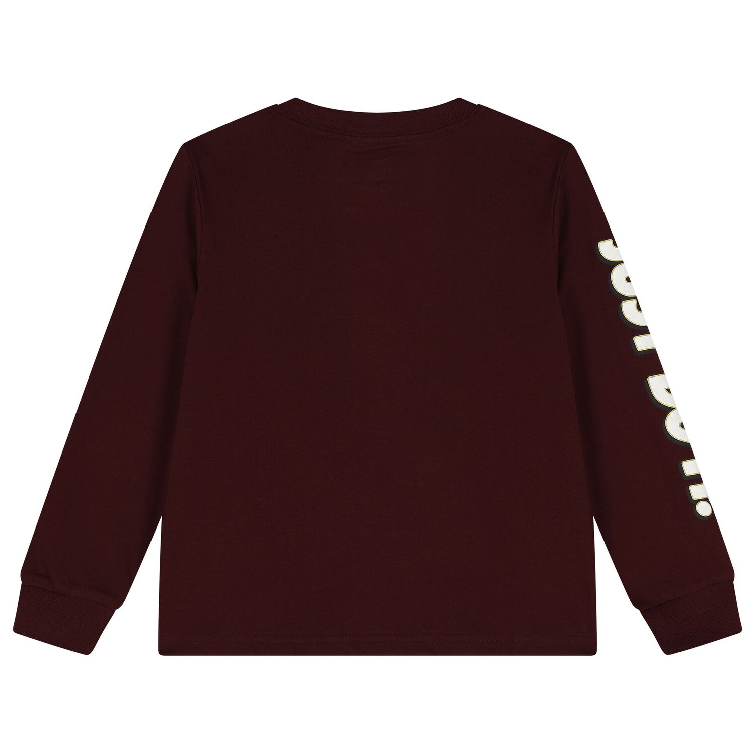 Boys Burgundy Logo Long Sleeve Top, 2, hi-res