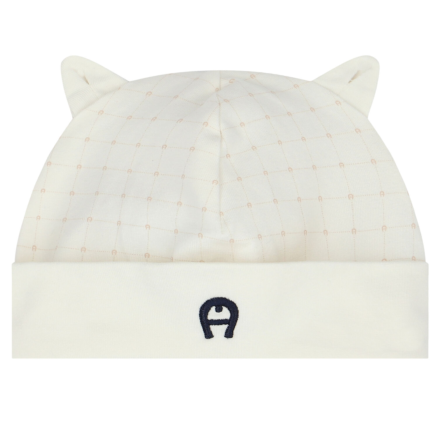 Ivory & Navy Logo Baby Hat, 1, hi-res image number null
