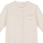 طقم بنات هدايا أفرول بالشعار باللون الوردي, 1, hi-res