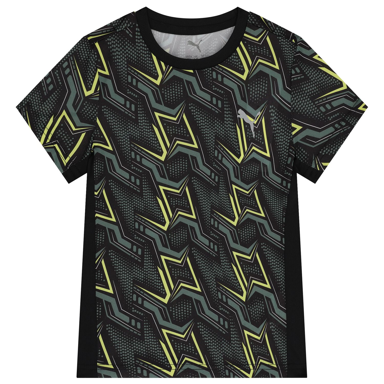 Boys Black & Green Logo T-Shirt, 1, hi-res