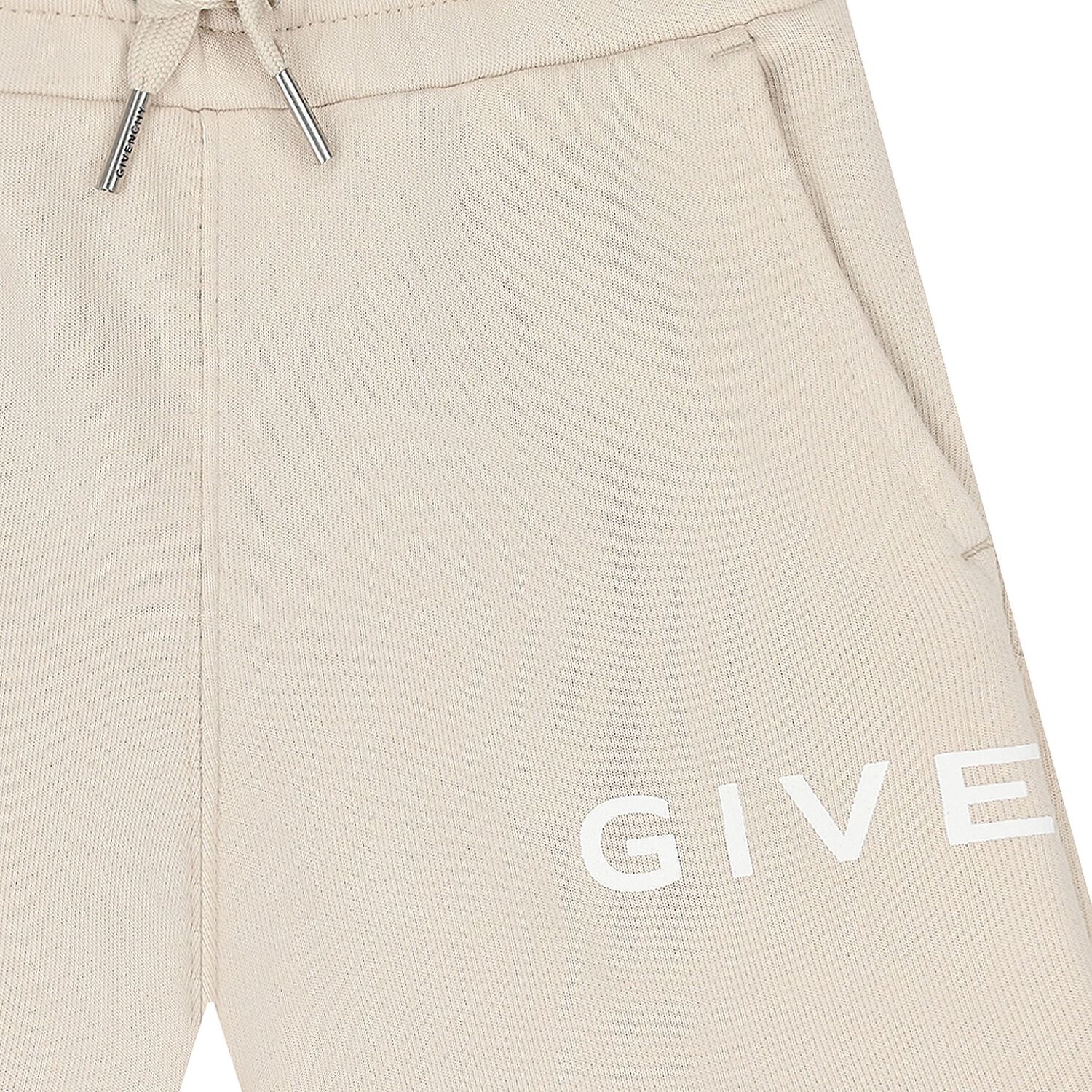 Younger Boys Beige Logo Shorts, 1, hi-res image number null