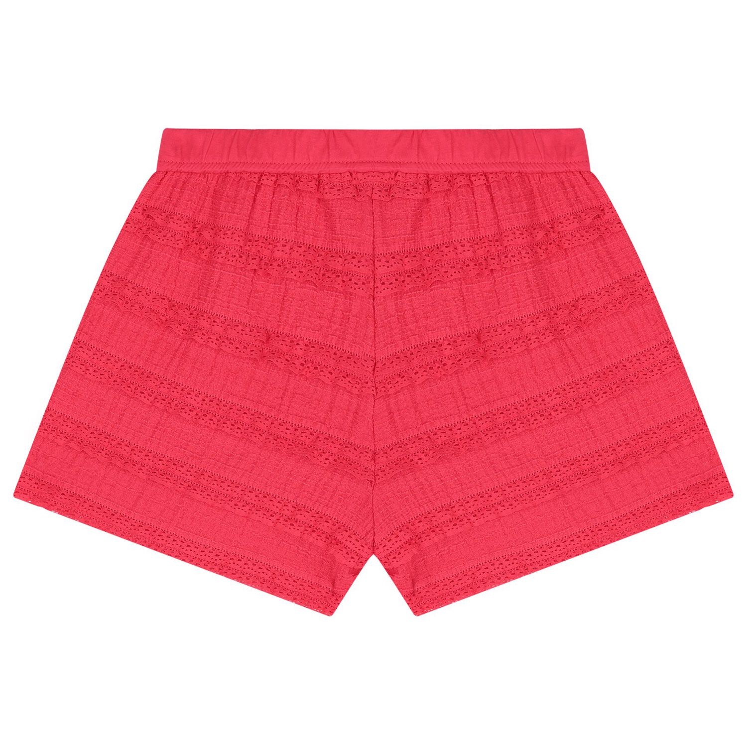 Girls White & Pink Shorts Set, 2, hi-res