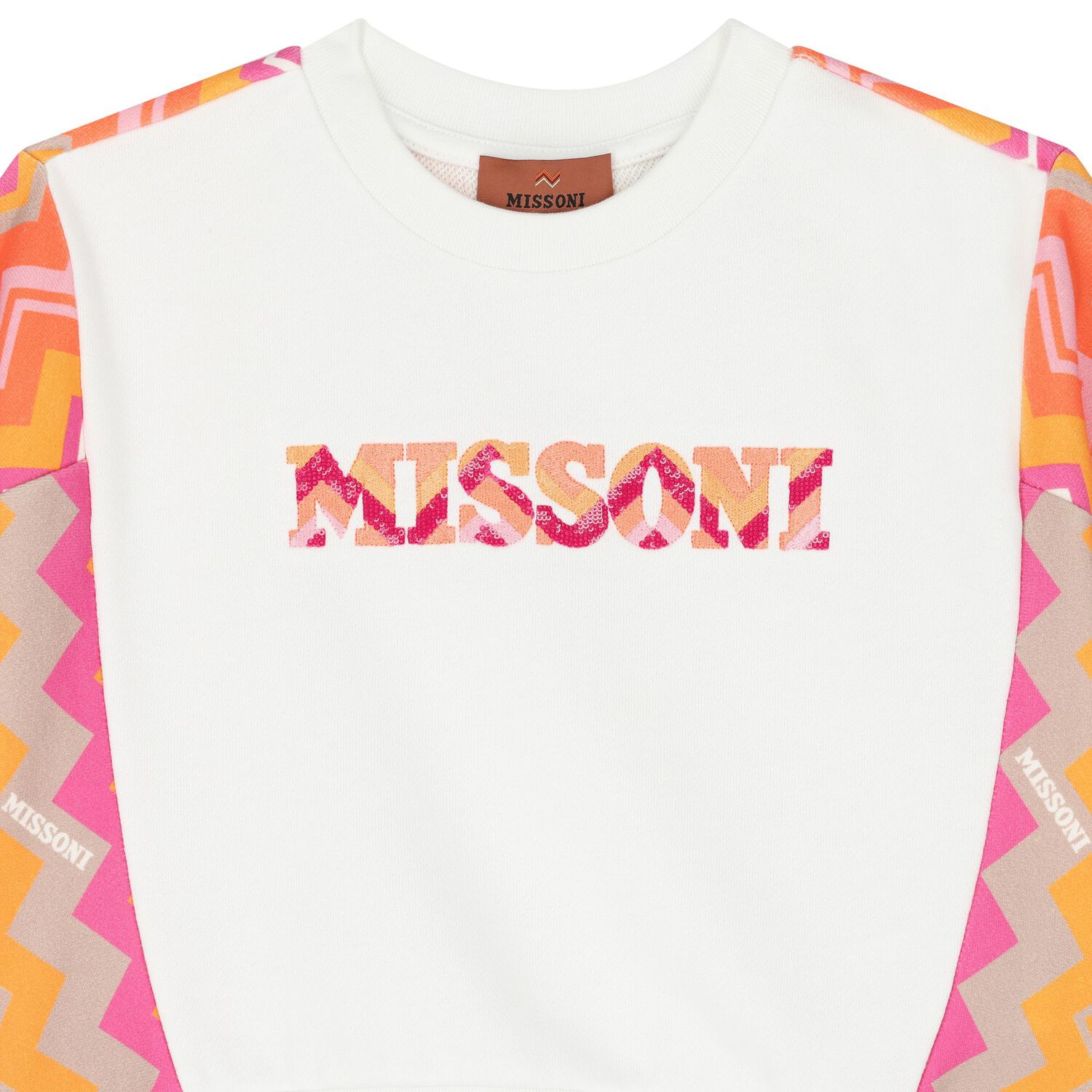 Girls White Logo Sweatshirt, 1, hi-res image number null