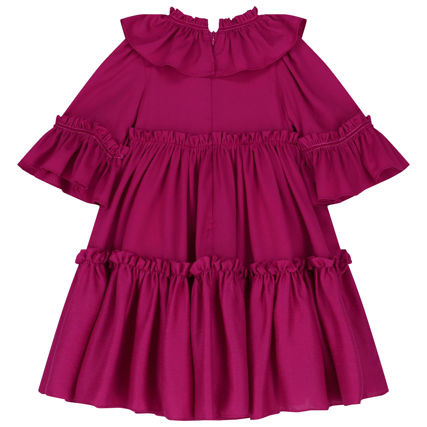 Girls Pink Tiered Dress, 1, hi-res image number null