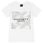 Boys White Logo T-Shirt, 1, hi-res