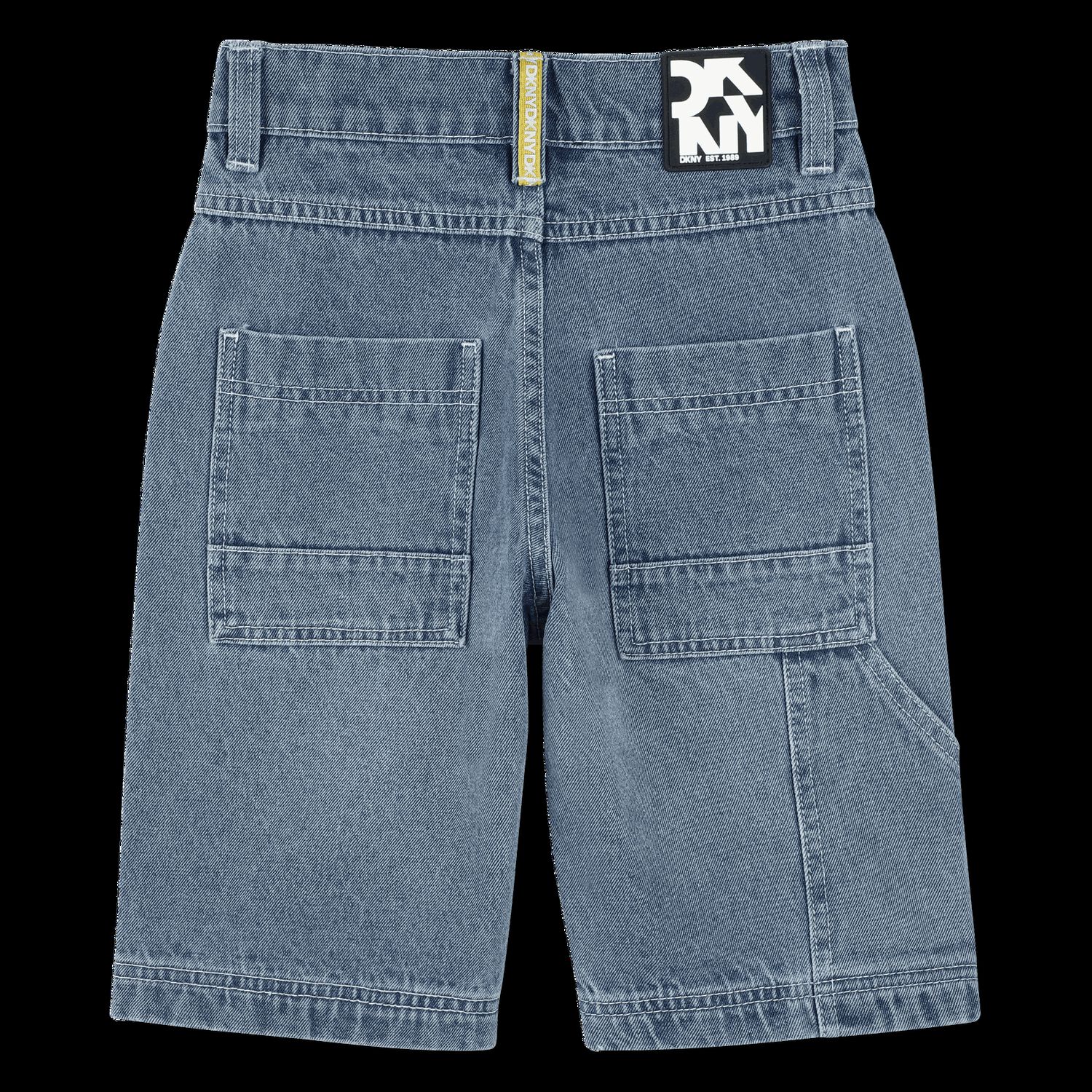 Boys Blue Logo Denim Shorts, 1, hi-res image number null